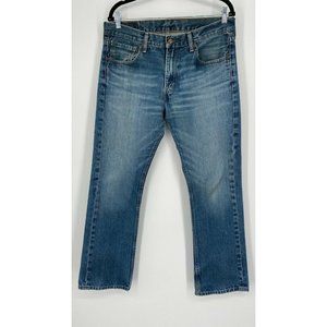 Levi's 527 Slim-Fit Bootcut Rigid Jeans Men's 33x30 Mid Rise Cotton Denim Blue